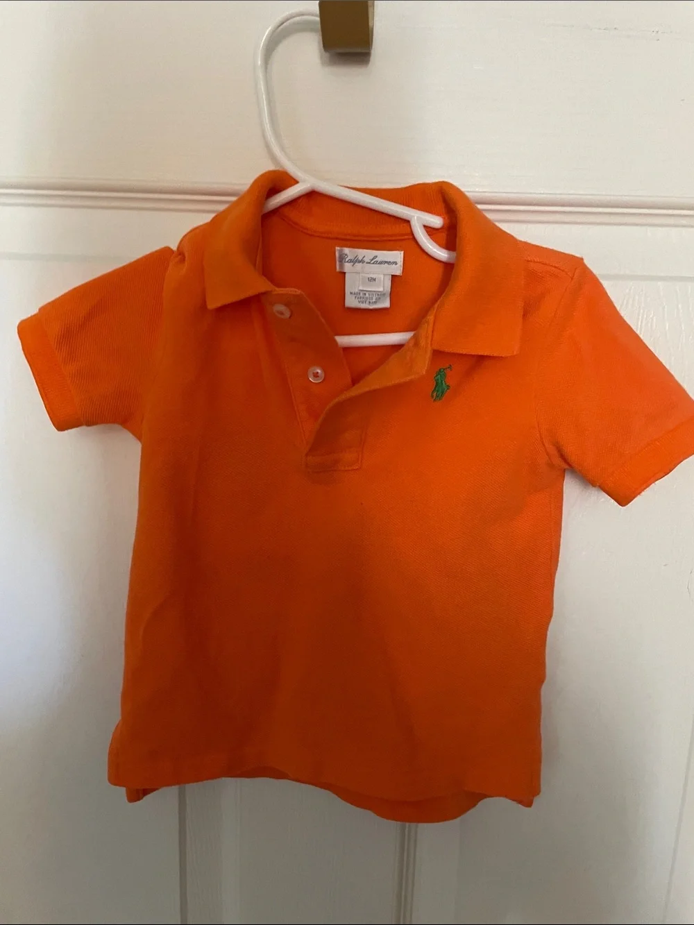 Vintage Ralph Lauren Kids Orange Polo Shirt 12 months